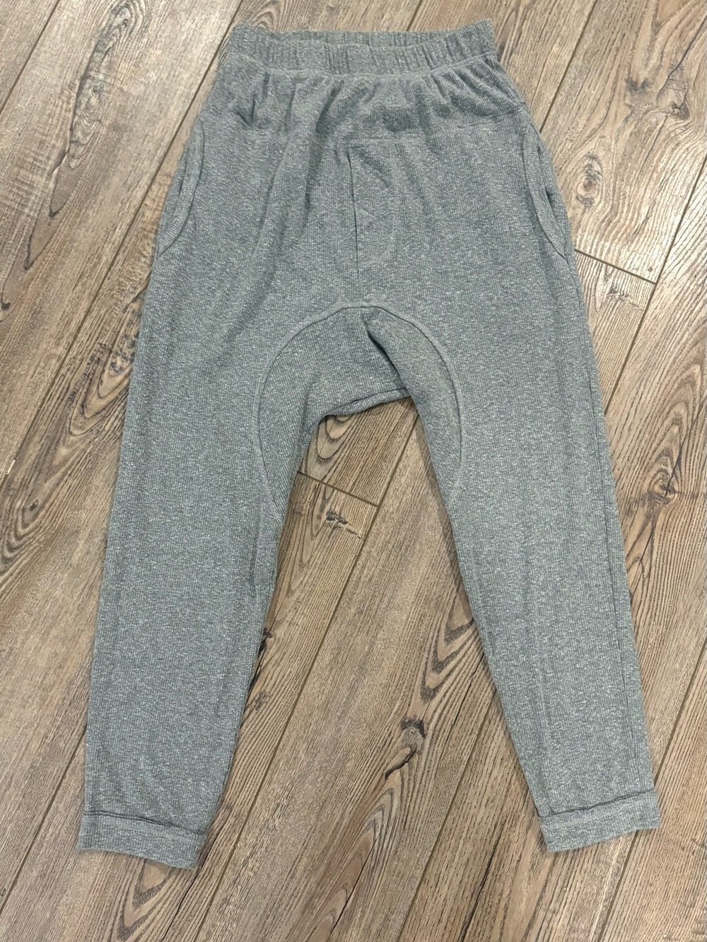 Free people movement gray waffle yoga slight harem pants small
